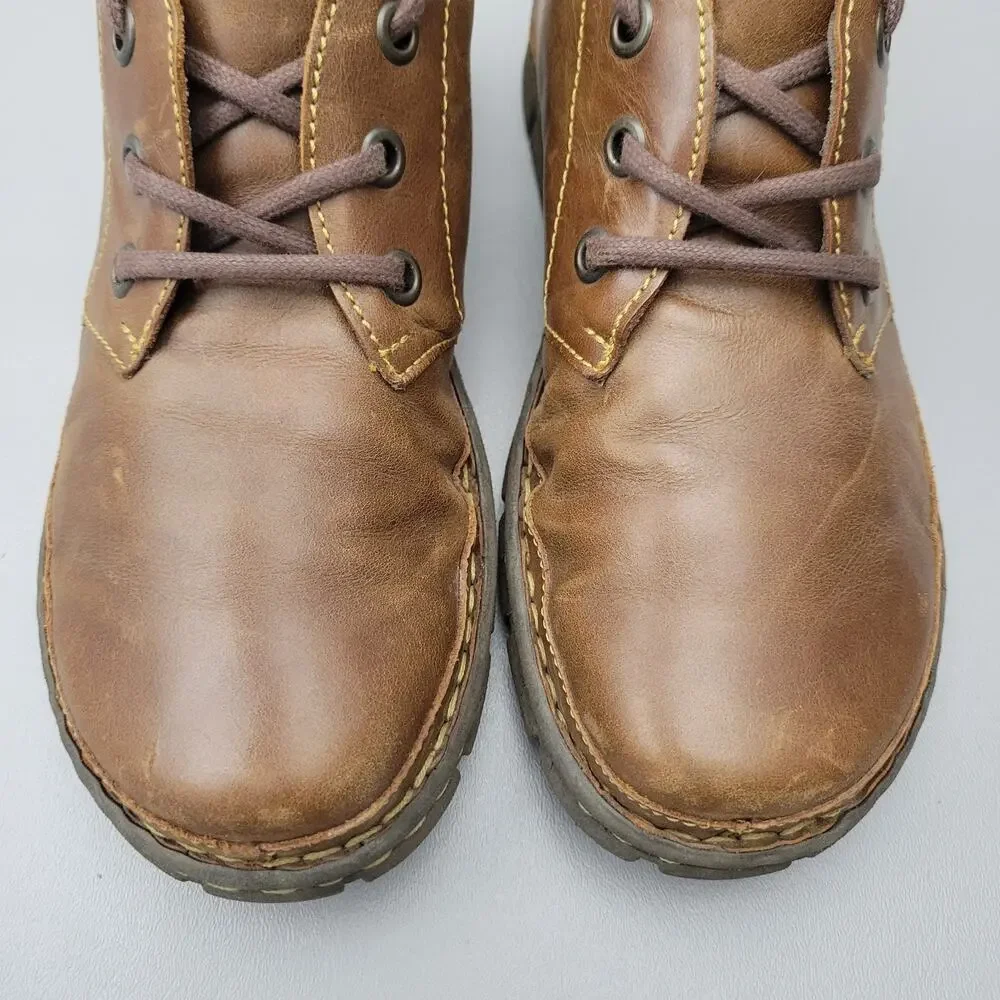 Born Mens Size 9 Brown Sandor Oxford Loafers Lace- Up Comfort Shoes